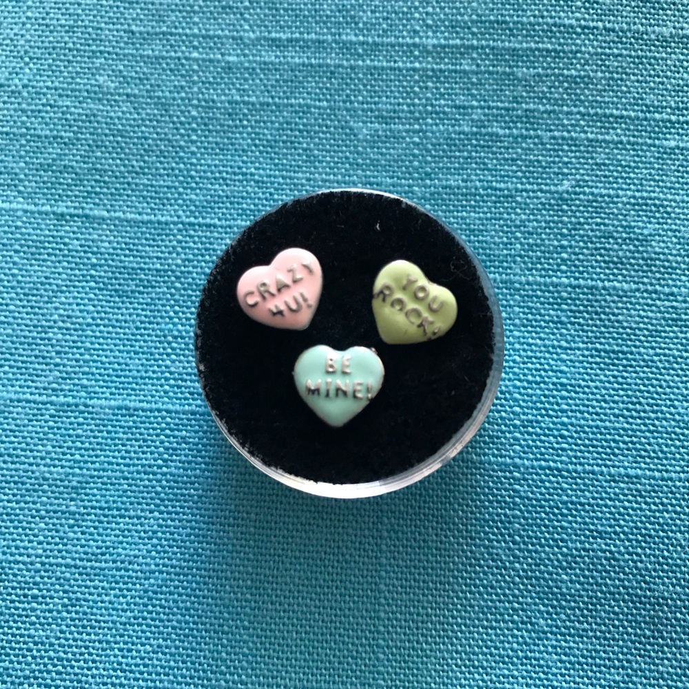 Origami Owl conversation heart charm set